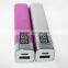 2600mah mobile portable power bank with Digital Screen to show capacity