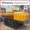 6 tons rubber track trailer rubber track transporter with self-dumping,transport machine