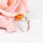 Less than 1 dollar imitation amber jewelry rhinestone gemstone finger ring