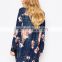 2015 Wholesale high quality fashion all print chiffon blouse