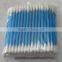 Double Tips Colored Stick Cotton Cleaning Swabs With Dozen Pack
