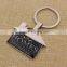 Promotion gifts custom logo metal house shape keyring