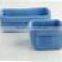 Polypropylene hand-crochet basket baby blue color