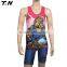 Fashion new design sublimation wrestling singlet