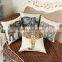 hot sale cotton linen elephant printed Bed Decoration Pillow Case Back Cushion Cover For Sofa