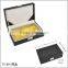 Triangle shape velvet inner opening box tilt pen set paper box