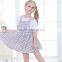 Girls cotton frock designs popular style kid plaid dress for girl