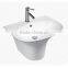 Bathroom wall hung sink half pedestal wall hung basin E8001C