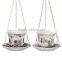 Hanging teapot ceramic bird feeder parts