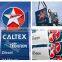 Gas station digital price display advertising large pylon sign