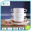 Chaozhou cheap white ceramic ramekin with holder