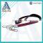Double line clear rhinestone cute yoyo badge reel lanyard for keys