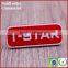 Custom red silicone pvc tags labels for shirt suitcase shoes