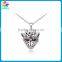 Rotating lover pearls square pendants jewelry necklace with pendant