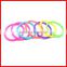 Fluorescent color luminous silicone thick Rubber band bracelet
