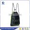 Recycled black polyester backpacks bag with strong drawstring