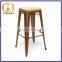 Factory good quality metal wooden bar stool, wood bar chair