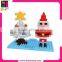 2015 Popular Toy lovely snowman diamond blocks cheap toy building blocks plastic