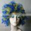 Cheap Curly Afro Wigs Wholesale 2013 Europe World Football Fan Wigs Blue Cosplay Wigs