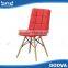 Fahsion wood legs chair leather durable furniture