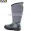 Women's fashion neoprene waterproof rubber rain boots