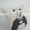 Throw home decor coccyx sofa seat cushion custom decorative panda printed pillow cover