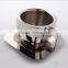 Stainless Steel 18/8 Square Double Wall Tea Coffee Mug Food Safety Coffee Cup With Dish