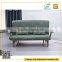 New model home furniture fabric folding sofa cum bed with bent armrests
