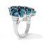 Colleen Lopez 7.5ct London Blue Topaz and Apatite Sterling Silver Cluster Ring