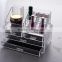 High quality low price clear acrylic makeup organizer with drawers