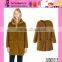 2015 Autumn Winter Warm Elegant Coat Fur Collar OEM Price Sexy Beautiful Latest Coat Designs For Women