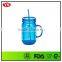 20 oz FDA & LFGB certification double wall plastic mason jar tumbler with straw