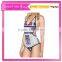 BSC087 Hot open young girl sexy one piece printing triangle bikini swimwear
