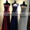 Strapless Beaded backless Fushcia Sexy chiffon evening dress mother of bride dress