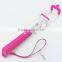 Cable Take Pole Selfie Stick Phone Extendable Wired monopod selfie stick For Android i*hone 6 Plus 5S