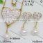 Hot selling heart style gold color jewelry set from china suppliers jewelry