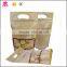 Small size customized business logo print wholesale kraft paper valve bag