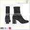 New style custom women chunky heel glitter sock boots