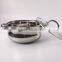 12Pcs Silver Stainless Steel Cookware Set With Glass Lid