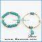 New arrival cheap jewelry alloy synthetic turquoise stone bracelet