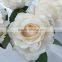 5 branches bunch rose flower artificial white color