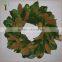 Top quality window display decorative artificial magnolia wreath