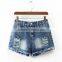 2017 New fashion short ripped jeans torn denim shorts for women