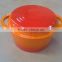 Enamel coating cast iron casserole pots with four sizes