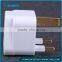 White Travel Adaptors UK 3 Pin AC Power Plug