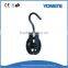 Best Seller 75mm-300mm Black Wire Rope Pulley Block
