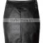 2016 summer women fashion leather plain black mini sexy skirt suit wrap skirt