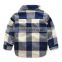 New model big plaid flannel shirts boys thickening shirt