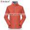 made in china  plain orange long sleeves zipper-up polar fleece women's coat