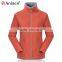 made in china alibaba plain orange long sleeves zipper-up polar fleece women's coat